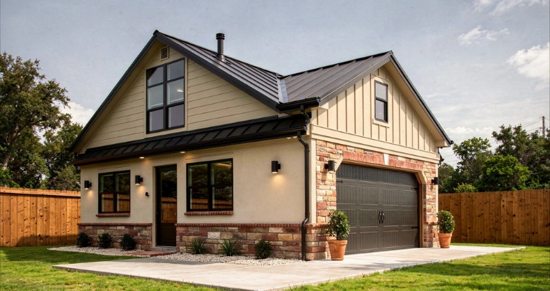 Garage conversion ADU project for residential property in Dallas Texas